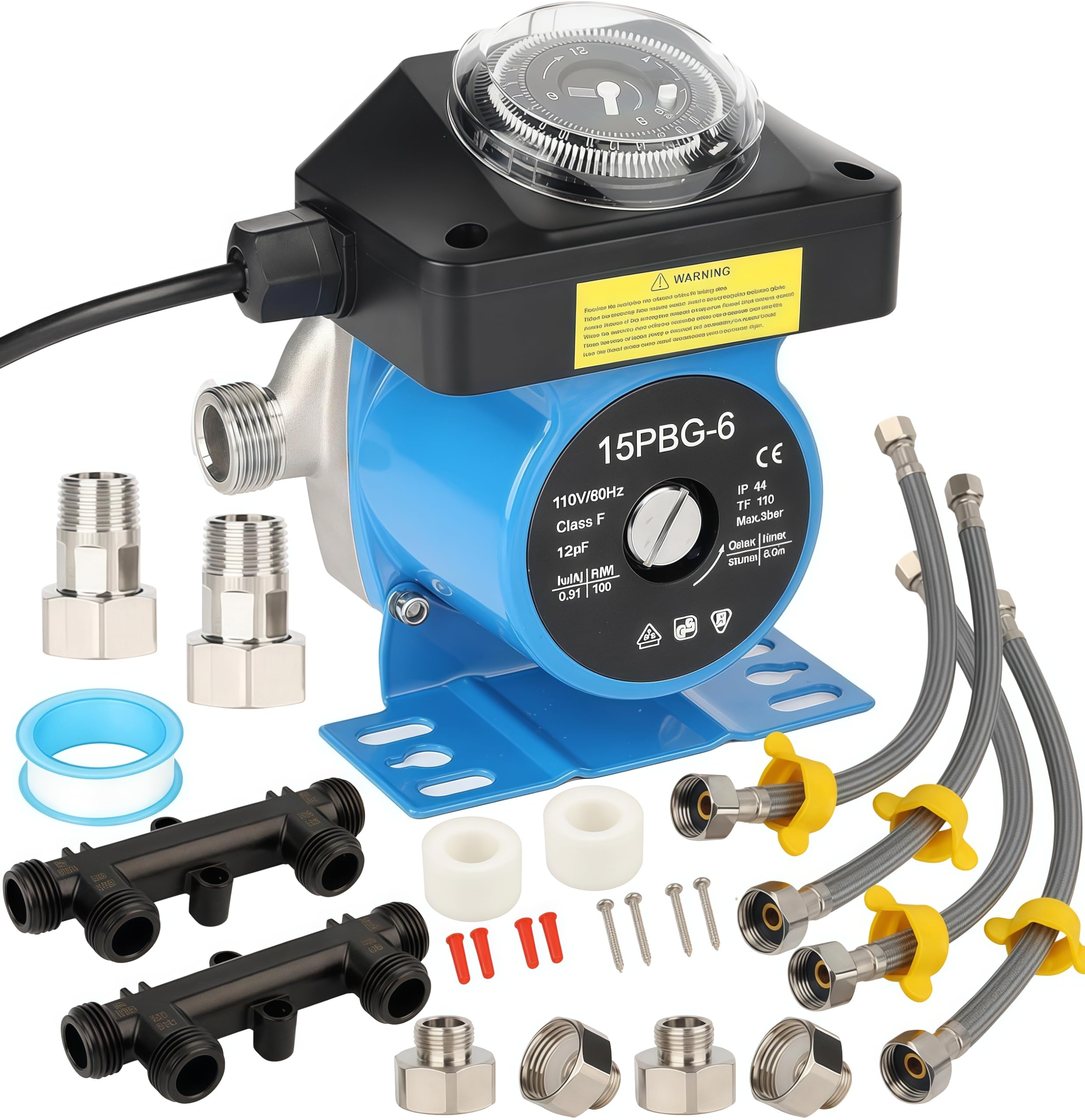 Egmiku instant hot-water pump kit assembly for quick installation.