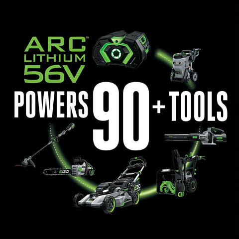 EGO Power+ arc-lithium technology for reliable, high-performance operation.