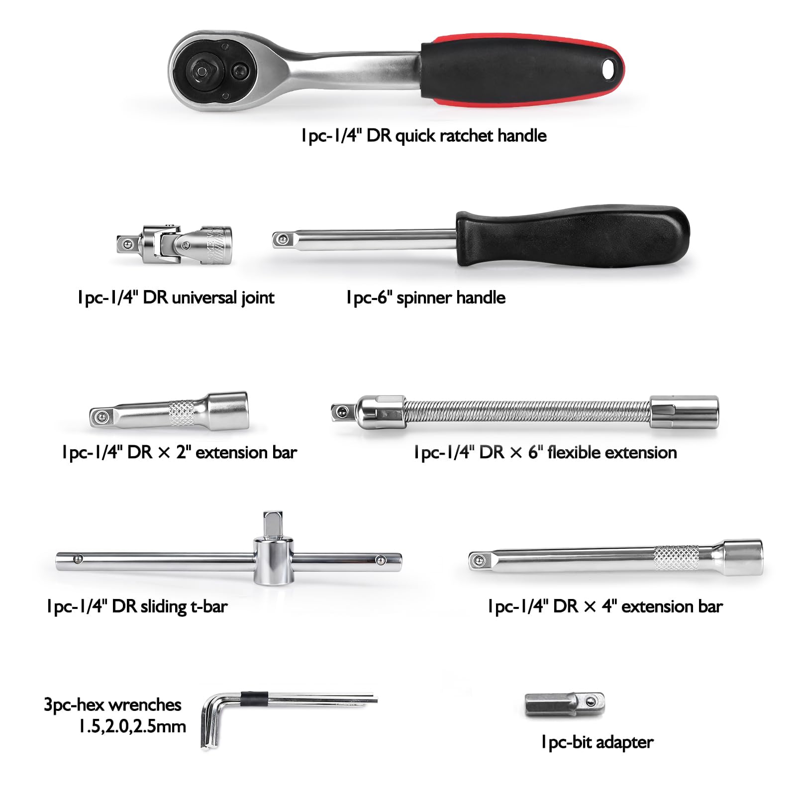 Egofine 72-teeth quick-release ratchet for smooth control