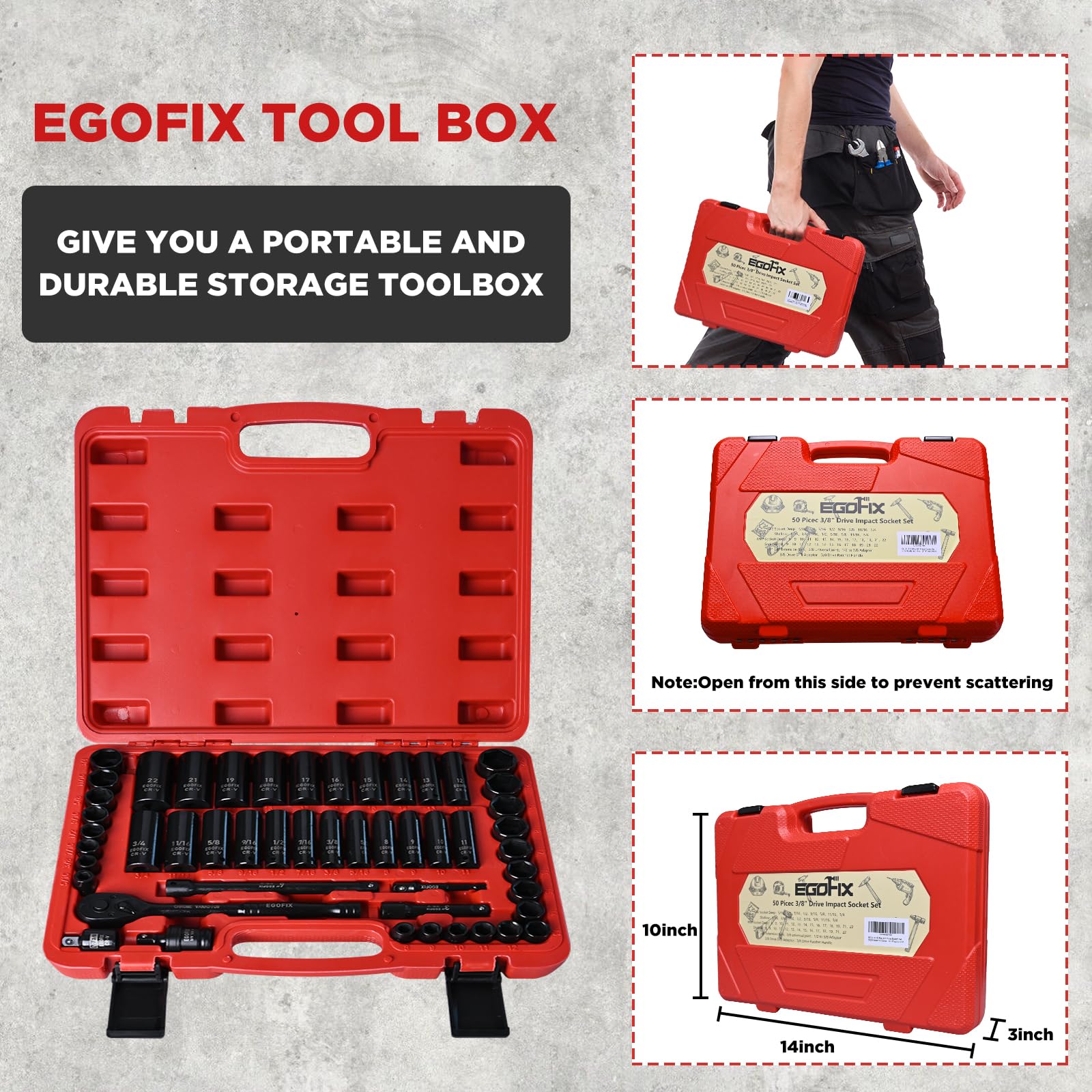 EGOFIX impact universal joint enables angle access.