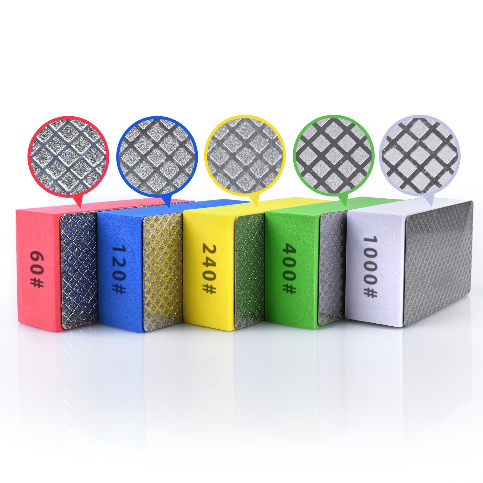 Egofix diamond hand polishing pads 120-grit for smoothing edges on ceramic and stone surfaces