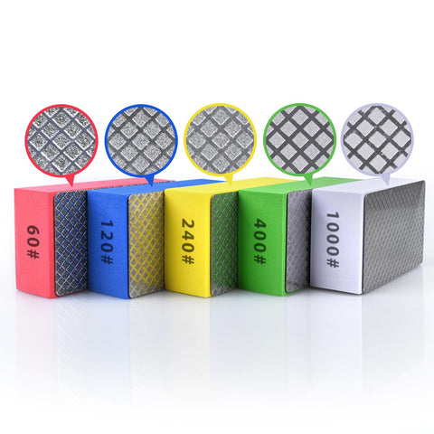 Egofix diamond hand polishing pads 120-grit for smoothing edges on ceramic and stone surfaces
