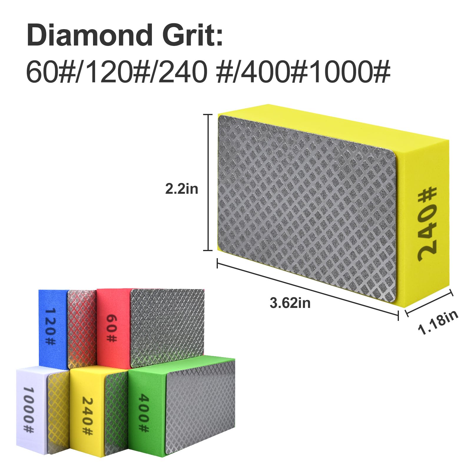 Egofix diamond hand polishing pads 240-grit for refined polishing on glass and wood details