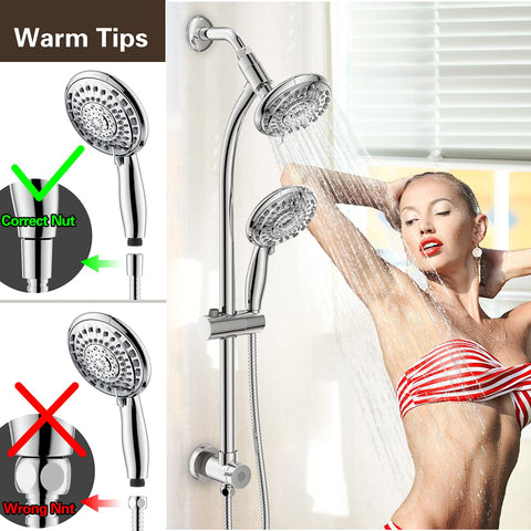 Egretshower adjustable swivel ball joint enabling precise water flow