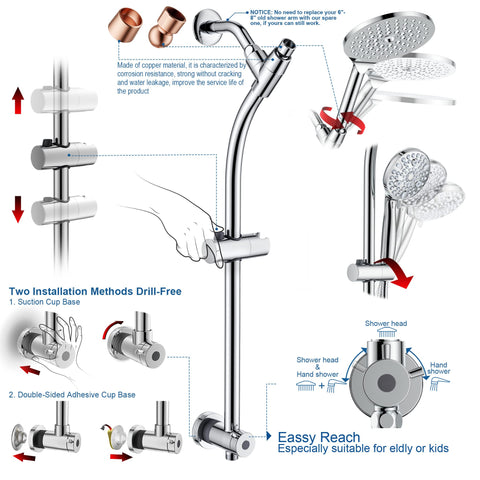 EgretShower low-diverter enables easy mode switching by kids