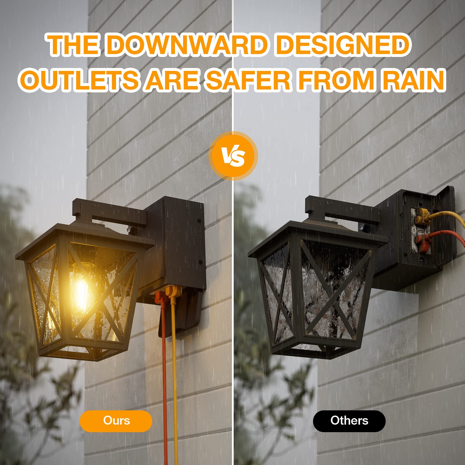 Black Ehaho light features IP65 waterproof design for rainy days