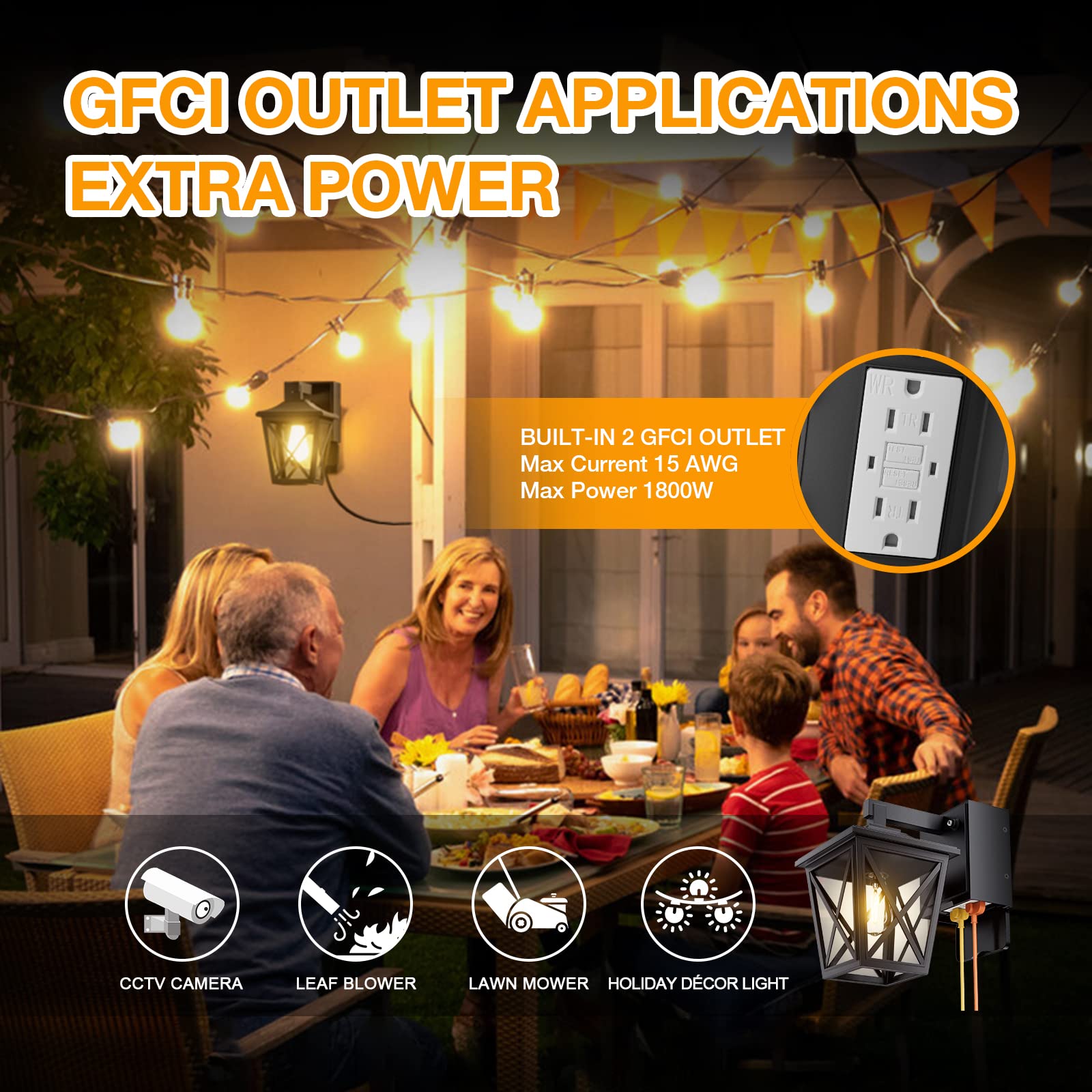 Ehaho outdoor light with E26 bulb compatibility for LEDs or CFLs