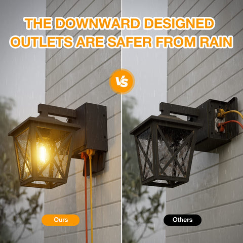 Ehaho die-cast aluminum porch light showing weatherproof durability