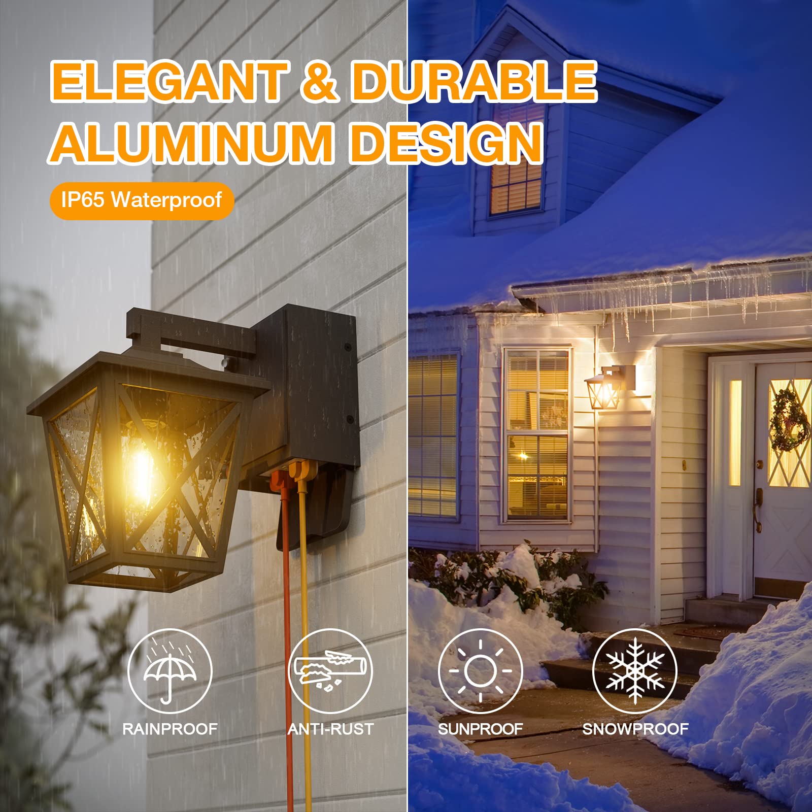 Ehaho front door porch light enhances entryway visibility