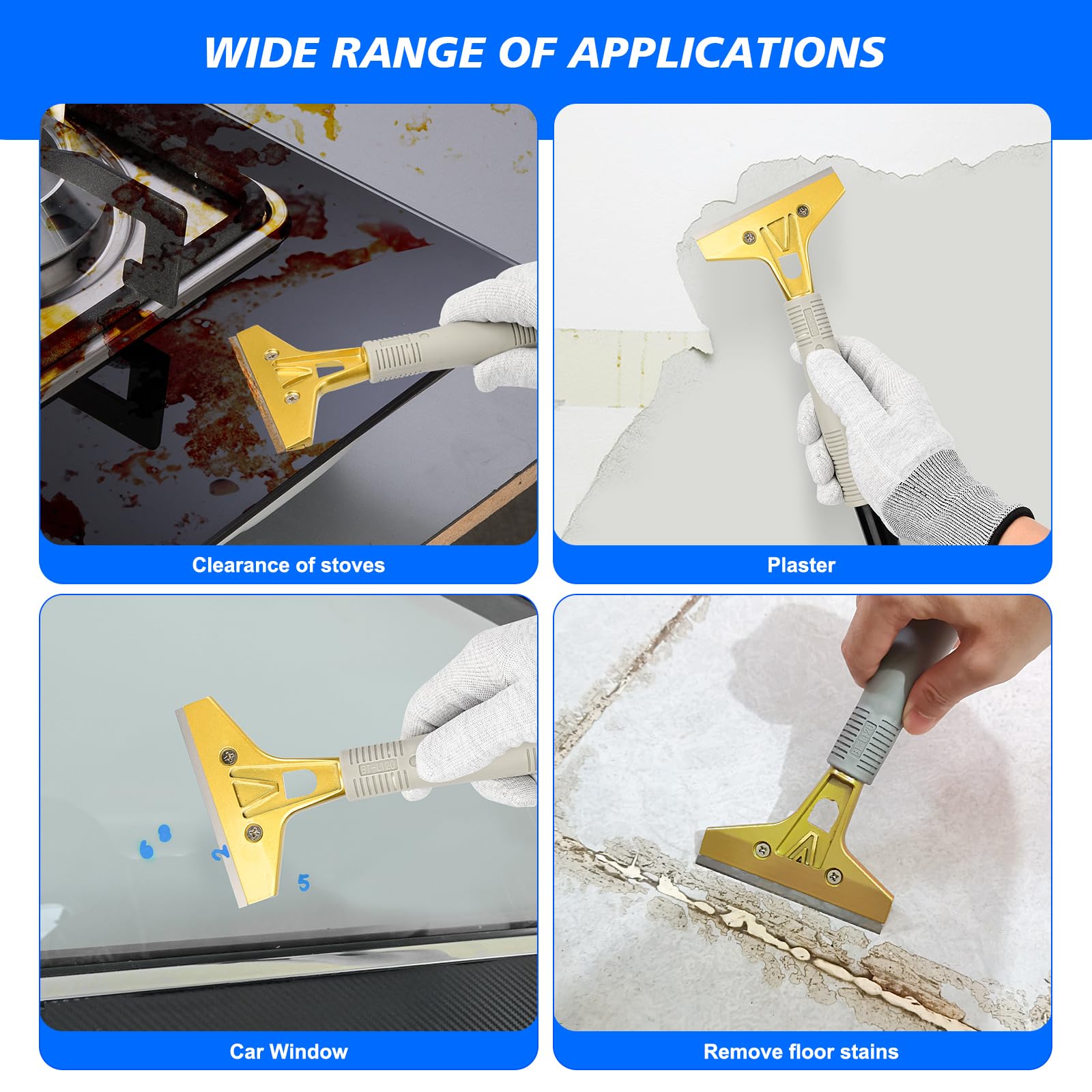 EHDIS comfort-grip scraper reduces hand fatigue during use