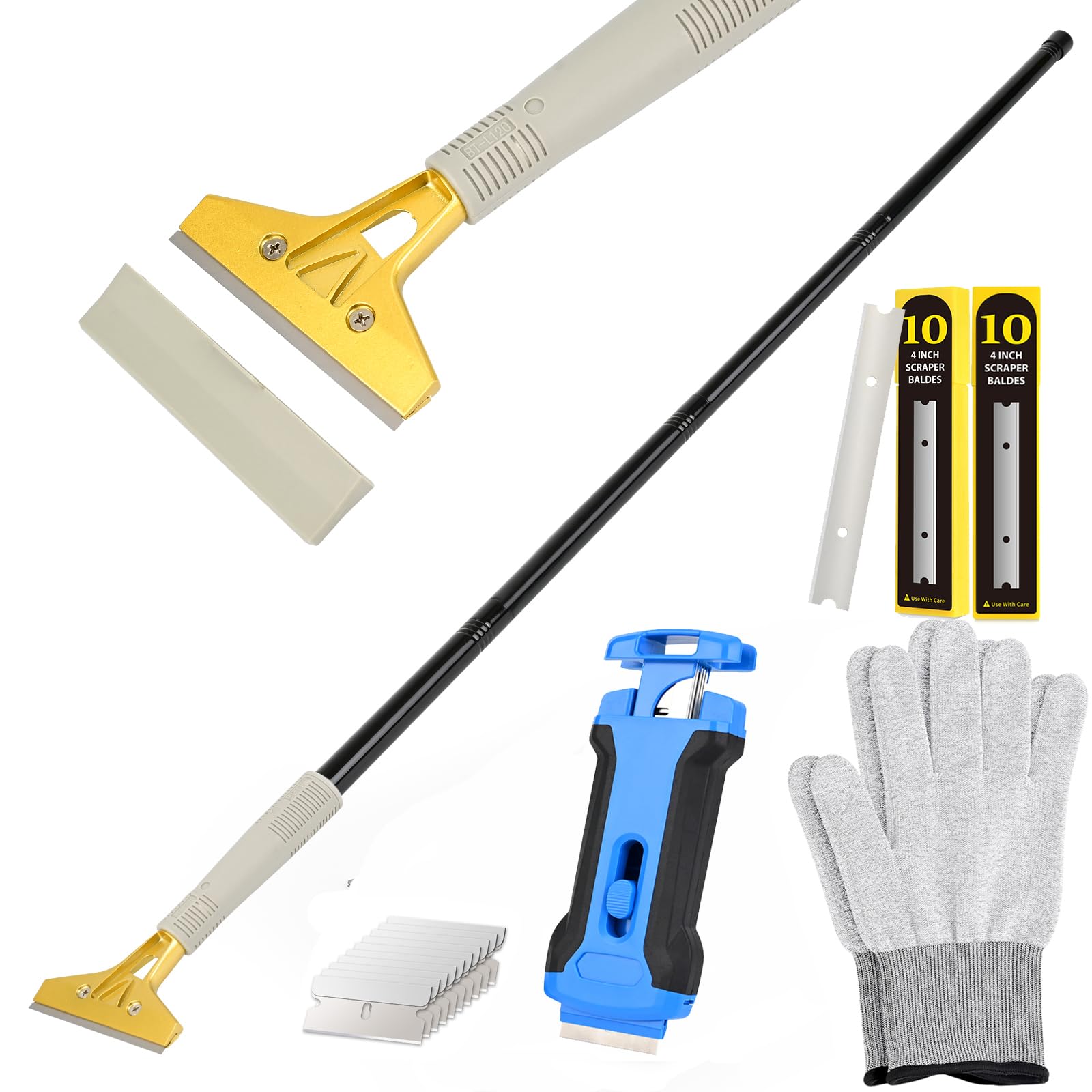 EHDIS package contents show scraper kit for versatile cleaning tasks