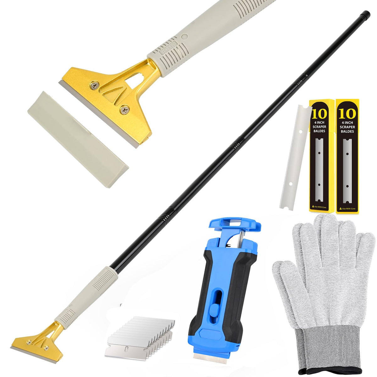 EHDIS package contents show scraper kit for versatile cleaning tasks
