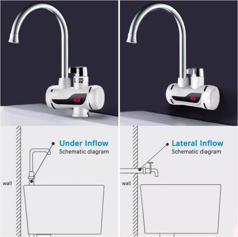 EHERDM faucet with LED display showing water temperature for precise control