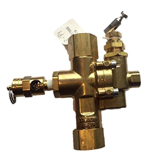 Ei 49816283-C brass valve bottom connection with half-inch NPT port.