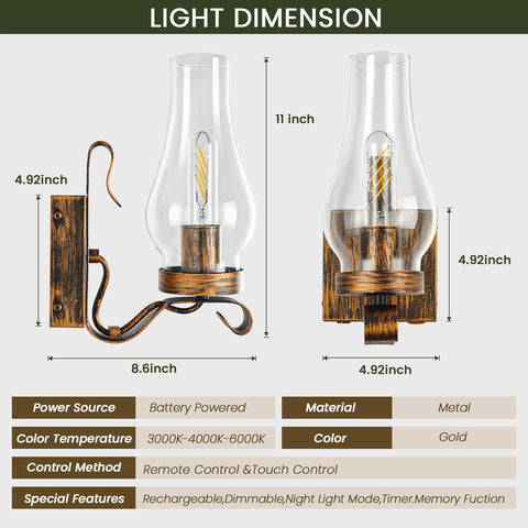 EIDEARAY dimmable wall sconce brightness from 10% to 100%.