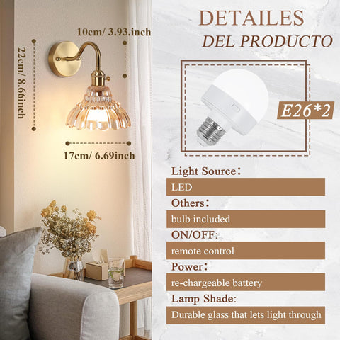 EIDEARAY dimmable wall lamp with adjustable color temperature