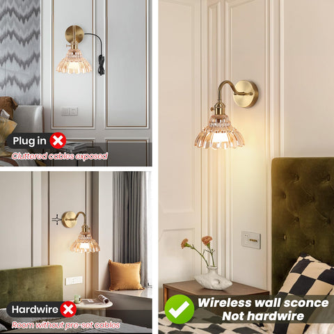 EIDEARAY two E26 rechargeable bulbs included with sconces