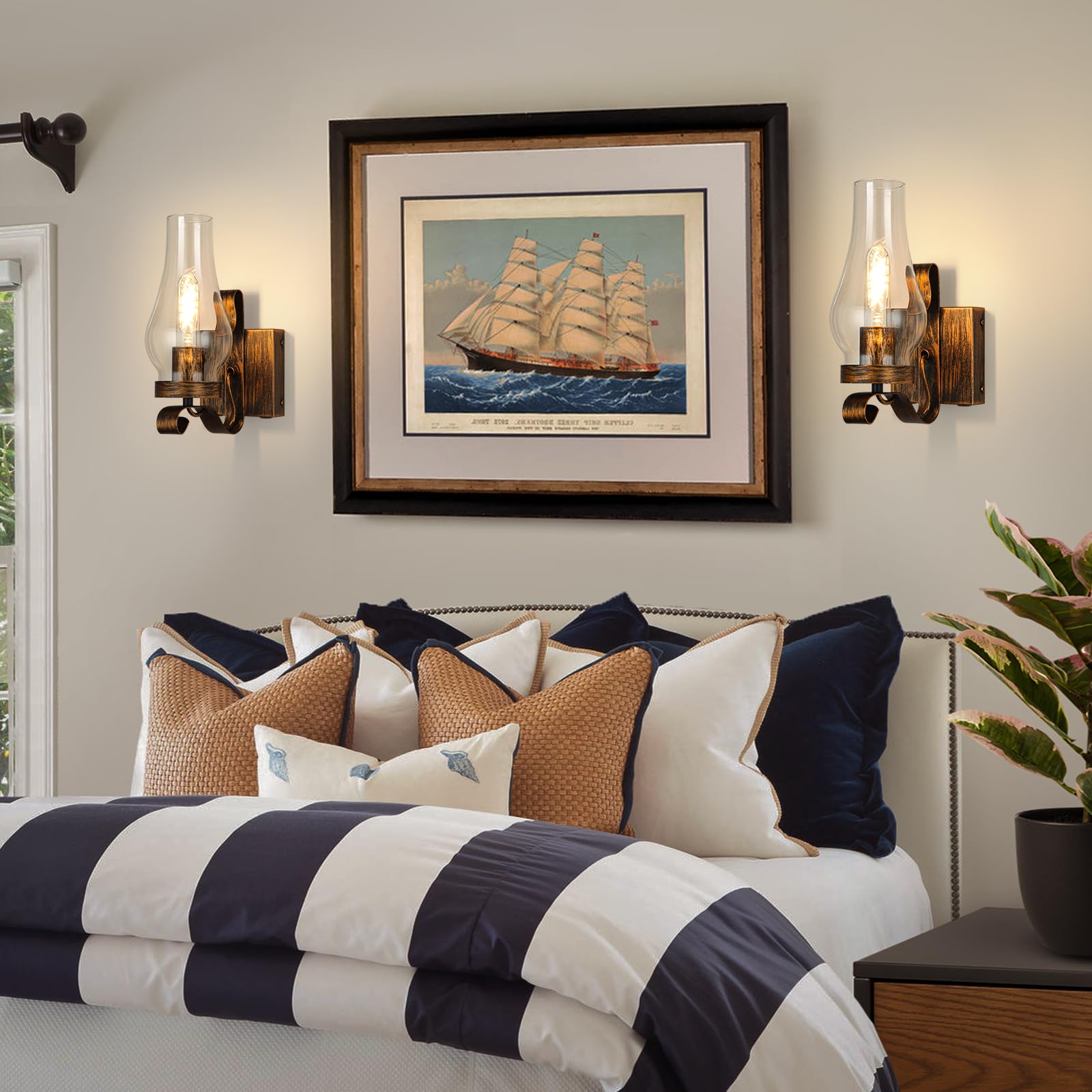 EIDEARAY sconce setup ideal for living rooms, bedrooms, and hallways.