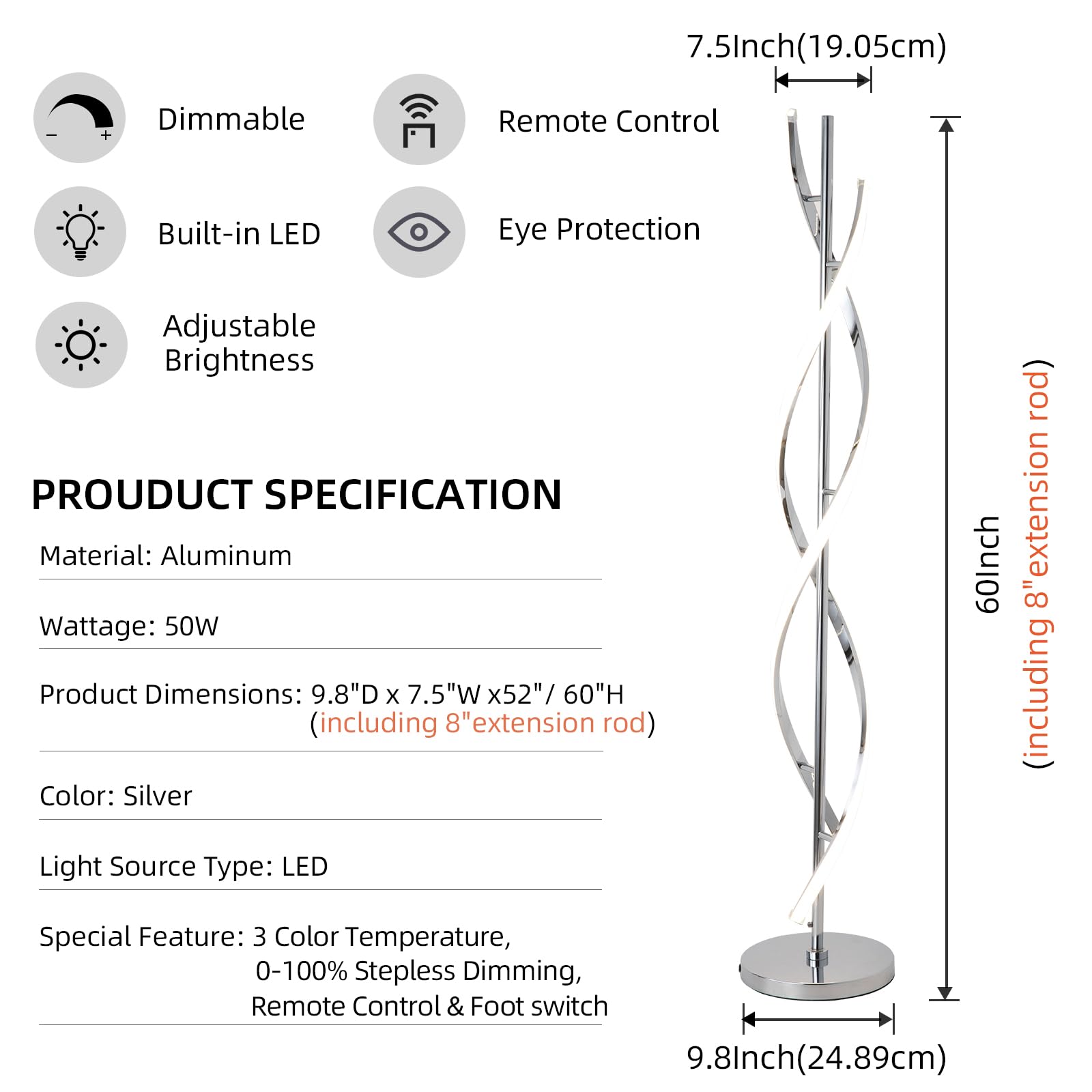 EIDEARAY LED lamp delivers bright 2500 lumens for clear room illumination