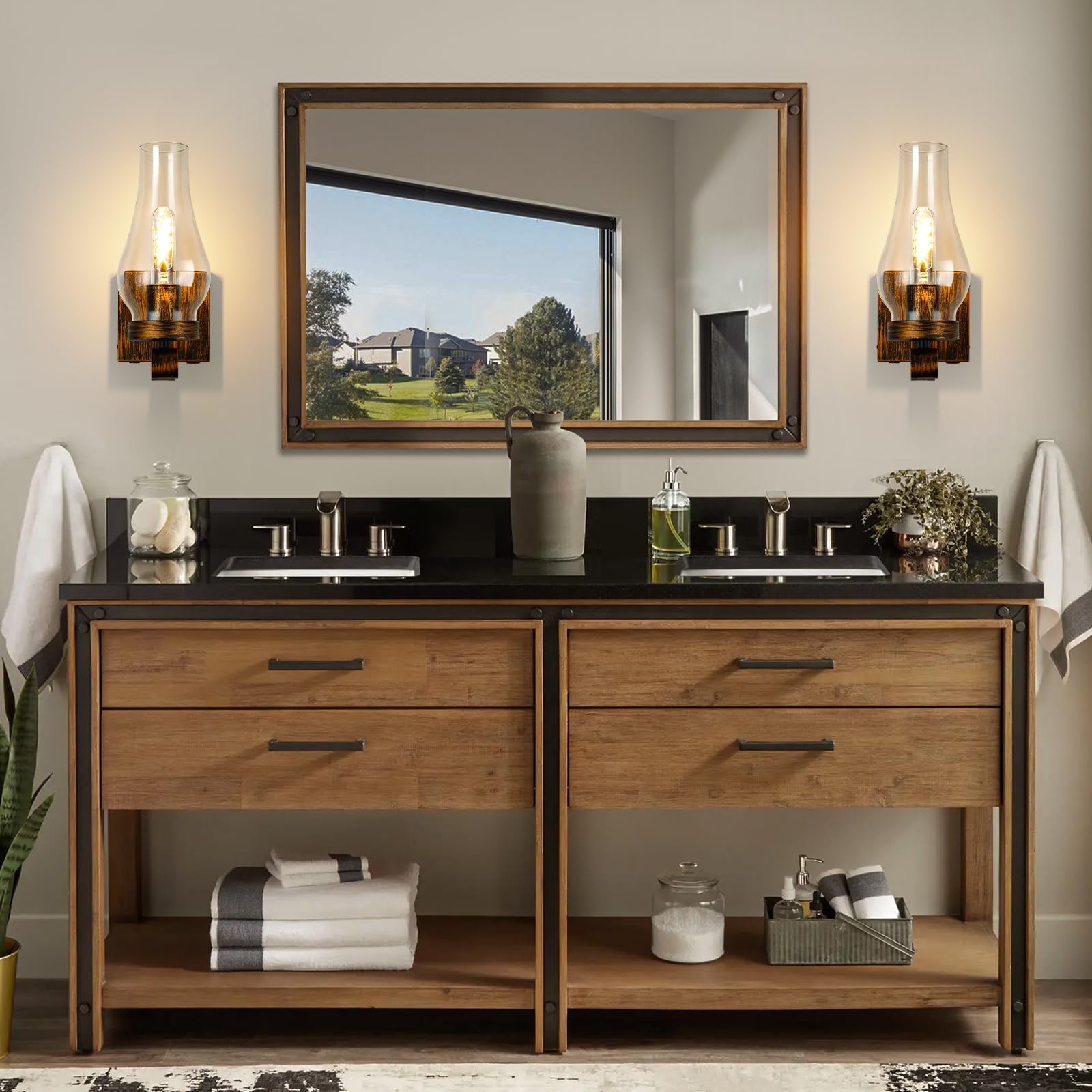 Vintage kerosene look with a matte gold metal body by EIDEARAY.
