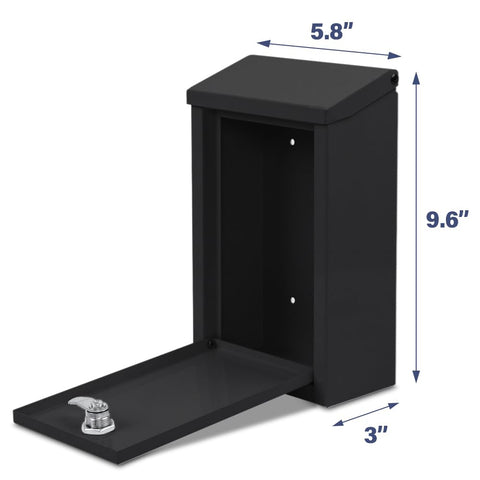 Wall-mount installation view demonstrates easy outdoor mounting on fences or walls.