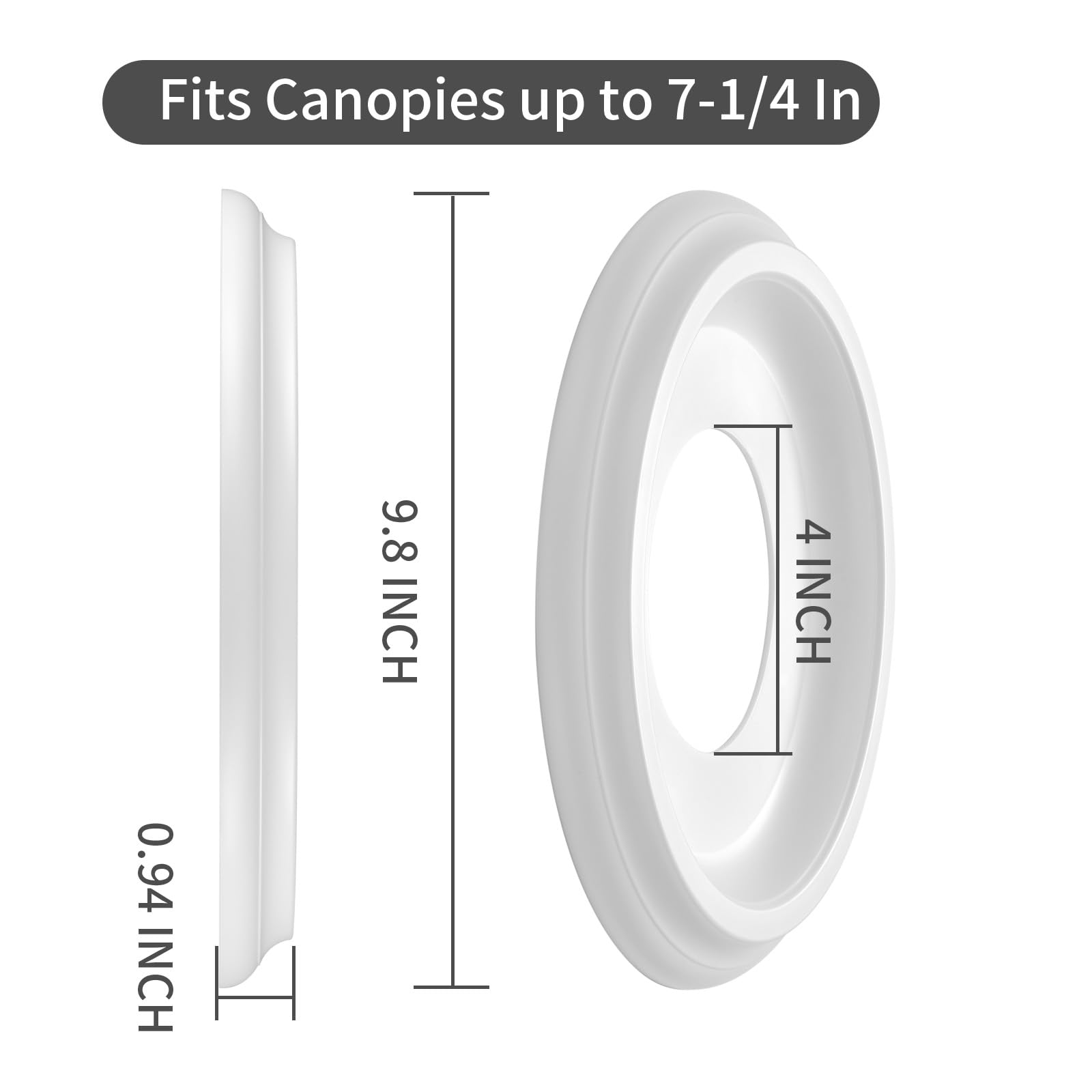 EIFHYT ceiling medallion fits canopies up to 7.25 inches