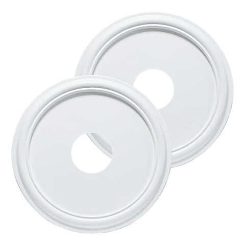EIFHYT molded nylon ceiling medallion in white enhances fixture aesthetics.