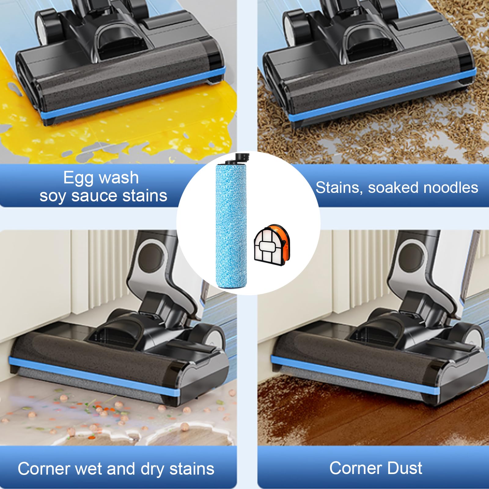 Eifrthe kit handling pet hair cleanup across surfaces