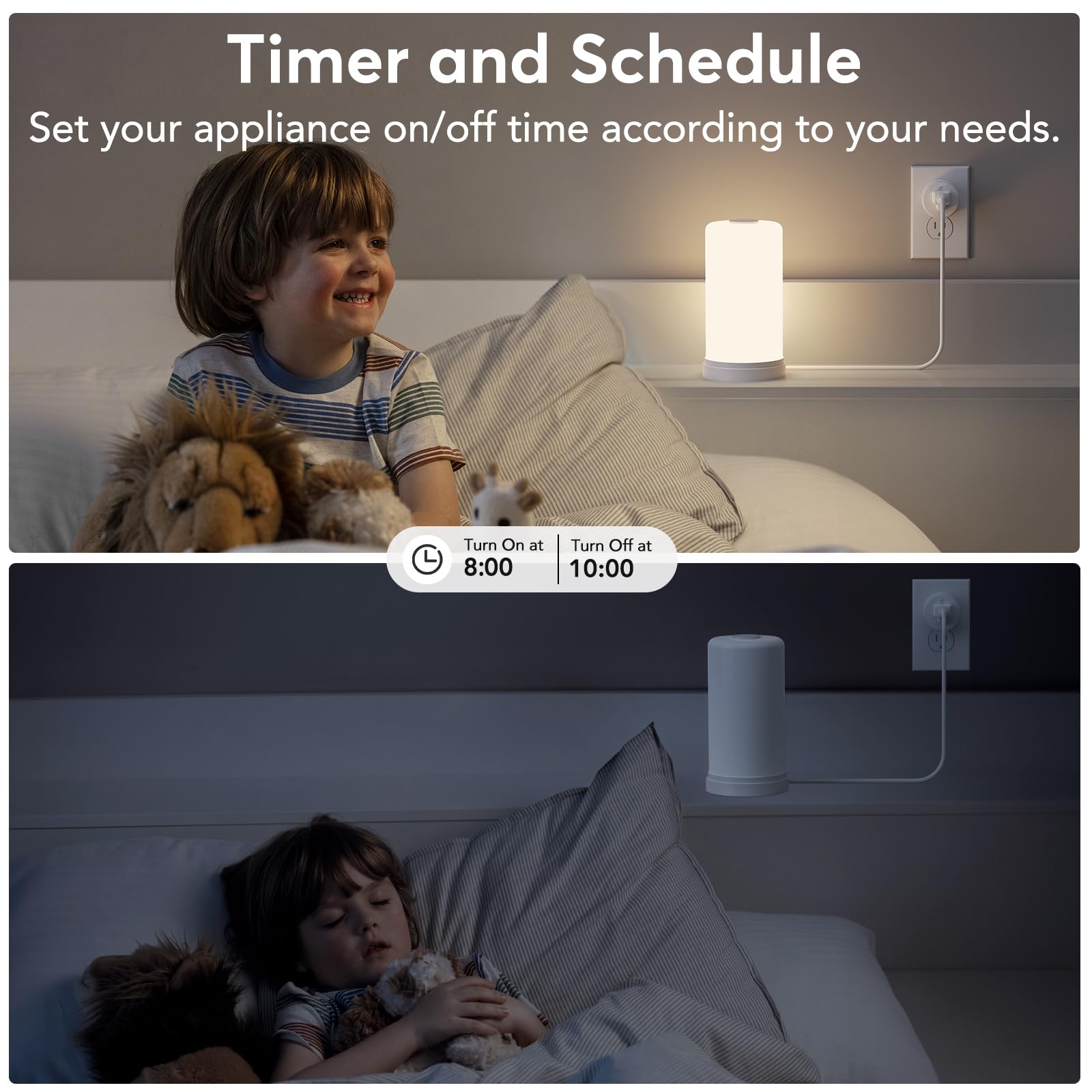 Voice control readiness: the EIGHTREE Smart Plug after setup works with Alexa and Google.