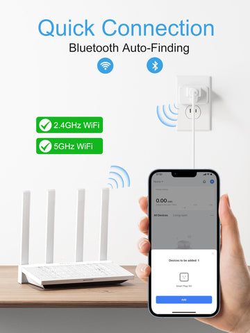 EIGHTREE Mini Smart Plug compact dual outlet powers two devices