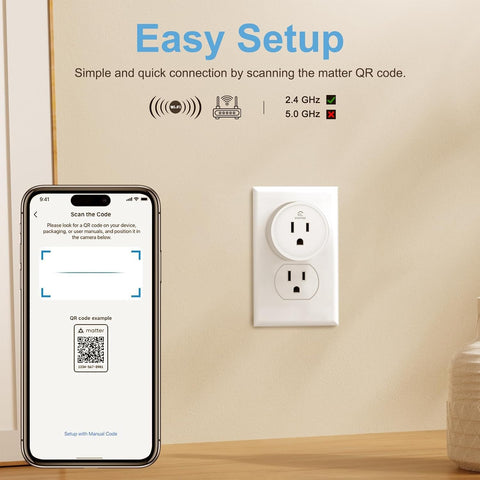 EIGHTREE Matter smart plug offers remote control from your phone.