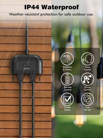 Eightree outdoor plug wide Wi Fi coverage reaches up to 300 feet