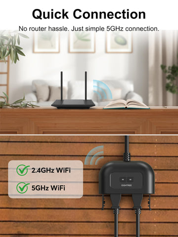 Eightree outdoor plug IP44 waterproof protects devices from splashes during outdoor use