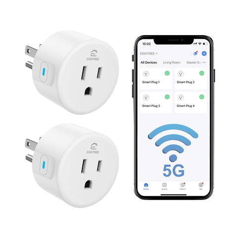Eightree Smart Plug demonstrates 5GHz and 2.4GHz compatibility for stable network access.
