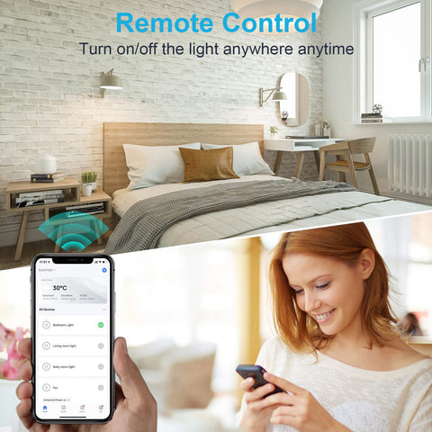 EIGHTREE smart plug compact round design saves outlet space