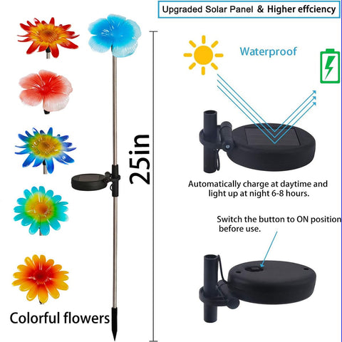 EiGreen dragonfly stake light brings playful color to pathways after dark