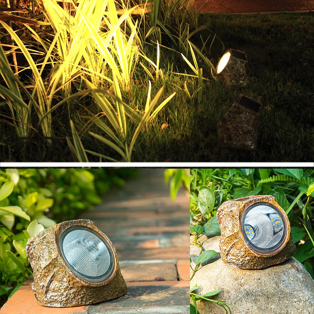 EiGreen rock light for outdoor use; IP66 waterproof protects it in all weather.