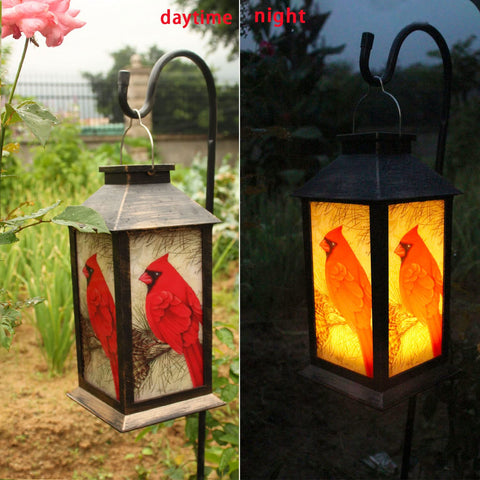 EiGreen solar lantern glows warmly after charging, ideal for evenings outside