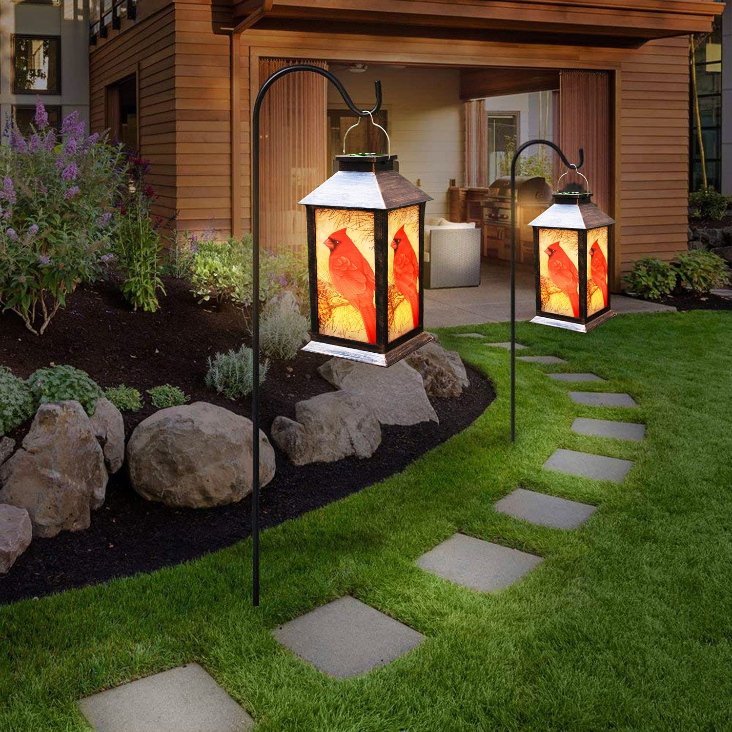 EiGreen solar lantern charges in sunlight for easy outdoor illumination
