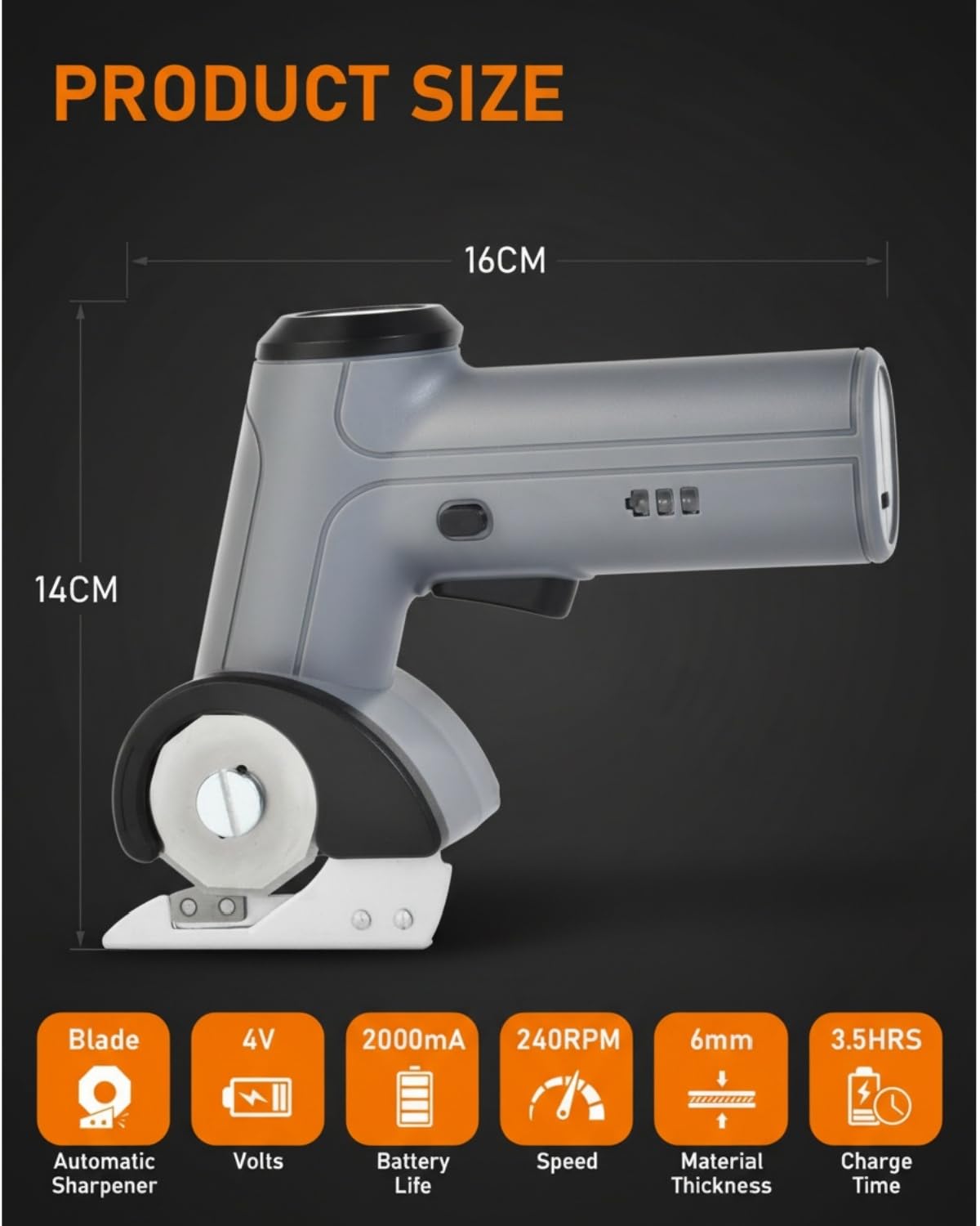 EiGuoerl 4V cordless scissors ergonomic grip reduces fatigue during long sessions.