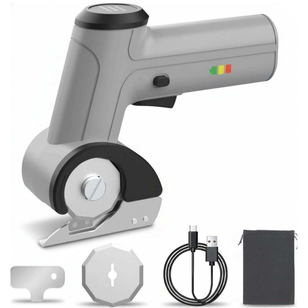 EiGuoerl 4V cordless scissors front view for precise, effortless cardboard cutting.