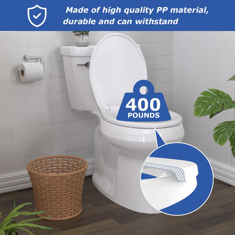Eillbar round toilet seat made of durable PP material for longevity.