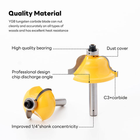 EilxMag variety of router bits types for woodworking tasks