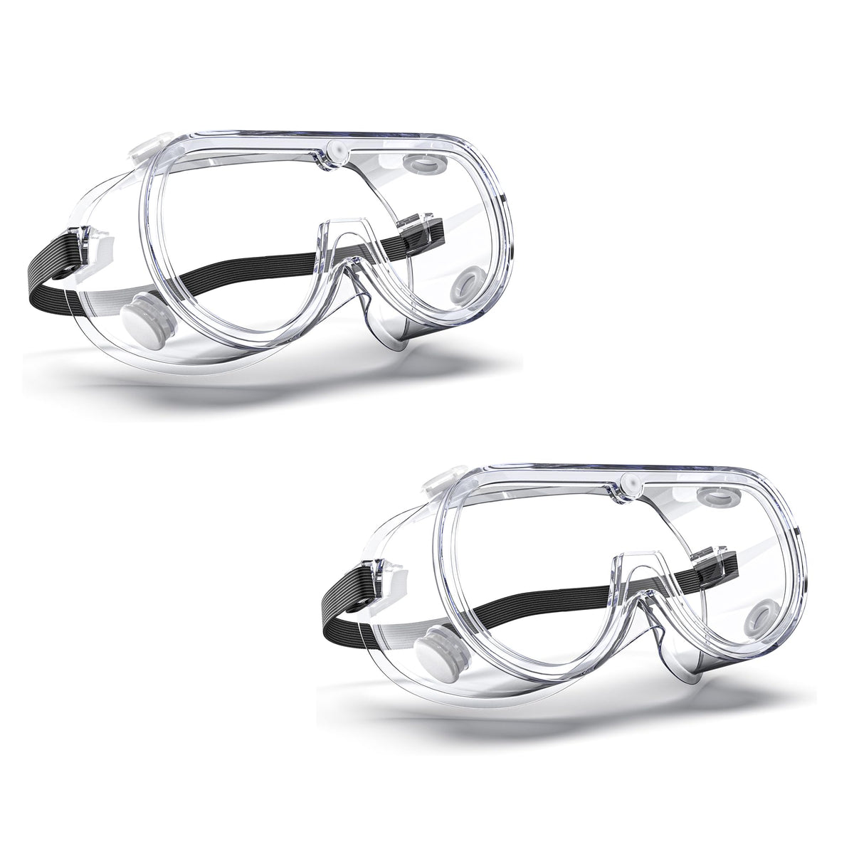 EinKau anti-fog goggles over glasses front view for clear wide vision during experiments