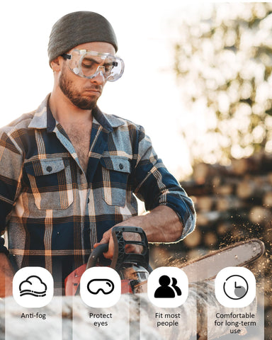 EinKau kitchen-friendly eyewear helps protect eyes during onion chopping
