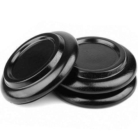 Eison grand piano caster cups in wood finish protecting hardwood floors