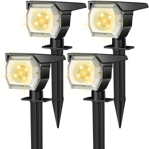 EIUIO solar outdoor lights with three modes for flexible pathway illumination.