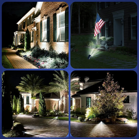 EIUIO garden pathway light enhances yard ambiance at night.