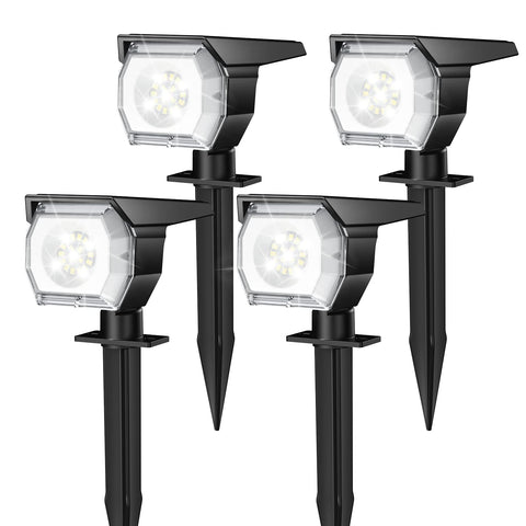 EIUIO solar spot light provides bright pathway illumination for safer evenings.
