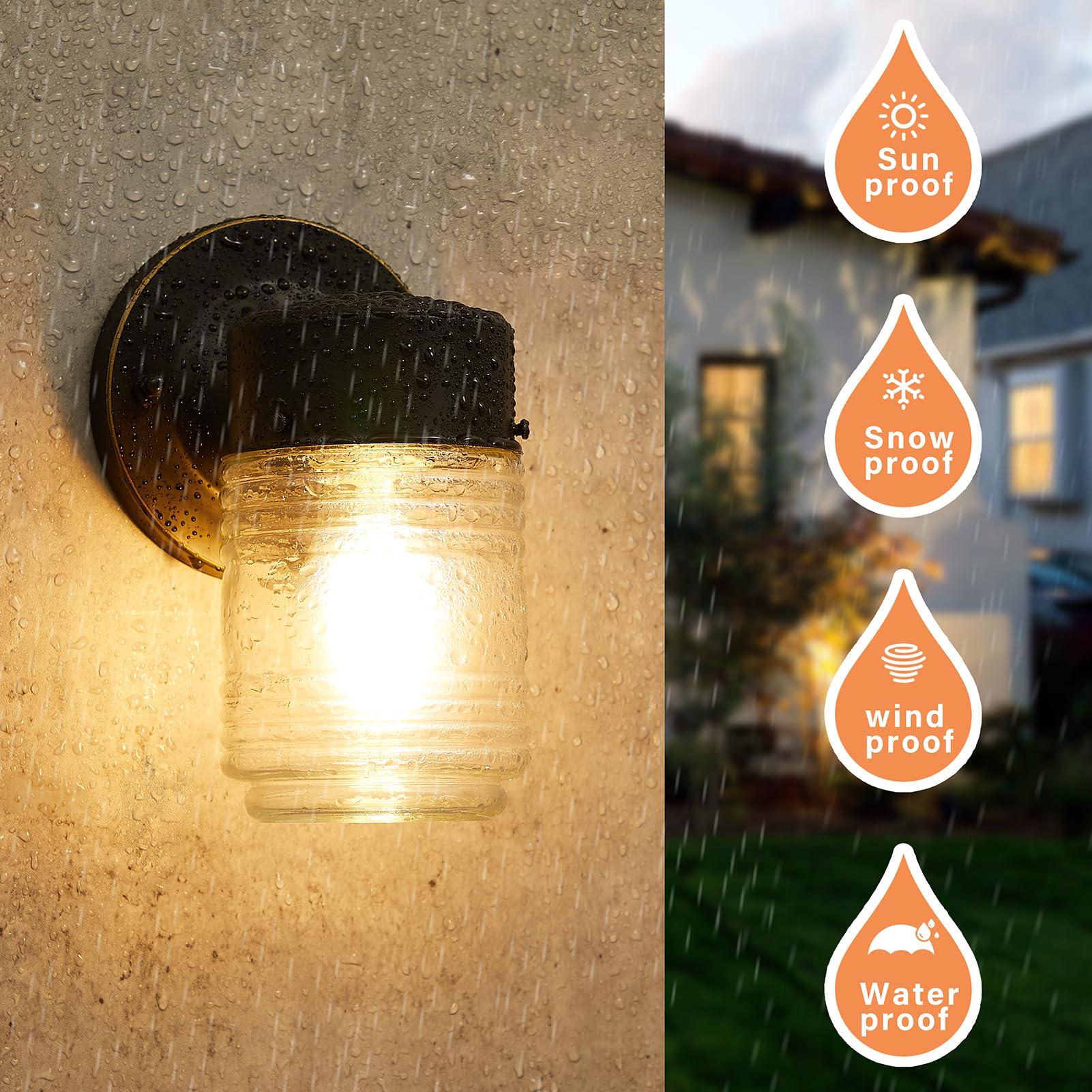 EJIAXIN rust-proof exterior lantern withstands weather for durable porch lighting
